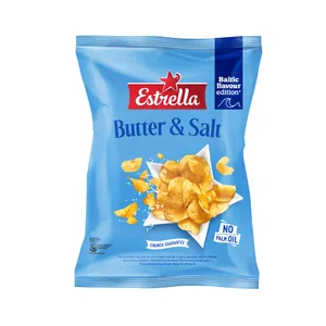 Estrella lygaus pjaustymo sviesto ir druskos skonio bulvių traškučiai, 170 g