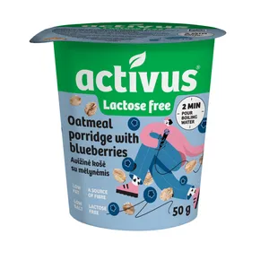 ACTIVUS avižinių dribsnių košė su mėlynėmis, 50 g