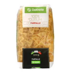 Makaronai DOBELE Durum Farfalle Nr.103, 500 g