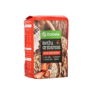 Viso grūdo avižų dribsniai DOBELE, 1 kg