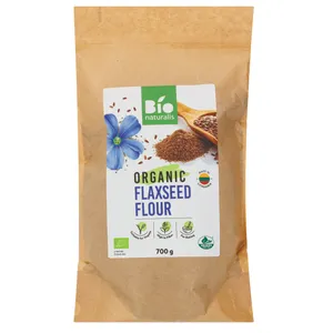 Ekologiški linų sėmenų miltai, BIONATURALIS, 700 g