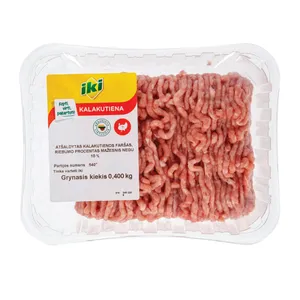 Kalakutienos faršas rieb. iki 10%, IKI, 400 g.