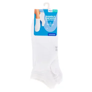 VIVESS trumpos vyrų bambukinės kojinės, baltos, dydis 39-42, 1 pora