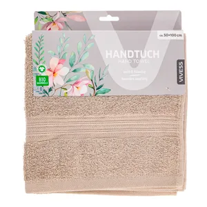 Rankšluostis VIVESS 50x100 cm kreminis