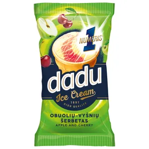 DADU obuolių ir vyšnių skonio šerbetas, 80 ml