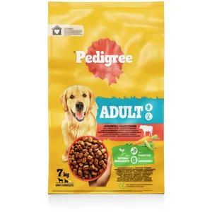 Sausas šunų ėdalas su jautiena ir daržovėmis pedigree, 7 kg