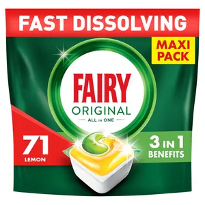 Fairy All In One Lemon automatinės indaplovlovės kapsulės, 71 vnt