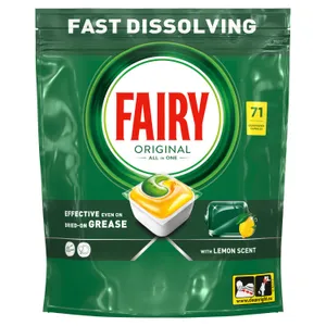 Fairy All In One Lemon automatinės indaplovlovės kapsulės, 71 vnt