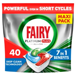 Fairy Platinum Plus Lemon automatinių indaplovių kapsulės, 40 vnt