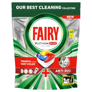 Fairy Platinum Plus Lemon automatinių indaplovių kapsulės, 40 vnt