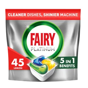 Automatinių indaplovių kapsulės FAIRY Platinum Lemon, 45vnt 