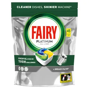 Automatinių indaplovių kapsulės FAIRY Platinum Lemon, 45vnt 