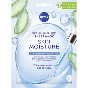Nivea Skin Moisture lakštinė veido kaukė, 27 g