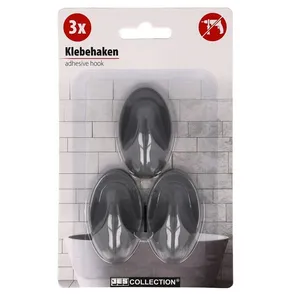 Priklijuojami kabliukai, 3 x 8 cm, 3 vnt