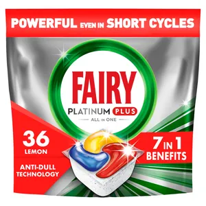Automatinių indaplovių kapsulės FAIRY Platinum+ Lemon, 36vnt