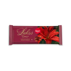 LAIMA LUKSS Juodasis šokolada su migdolais, 190 g