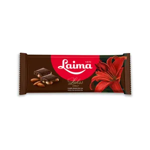 Juodasis šokoladas su migdolais LAIMA LUKSS, 190 g