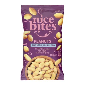 Žemės riešutai skrudinti ir nesūdyti NICE BITES 200 g