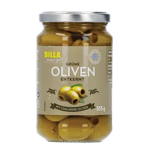 Žaliosios alyvuogės be kauliukų BILLA, 355 g
