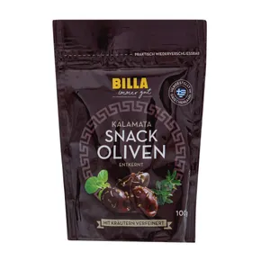 Juodosios alyvuogės be kauliukų Kalamata BILLA, 100 g