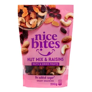 NICE BITES riešutų ir razinų mišinys, 200 g