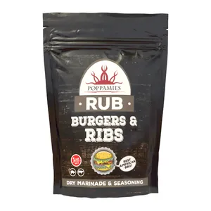 Prieskonių mišinys burgers & ribs/rub POPPAMIES, 200 g