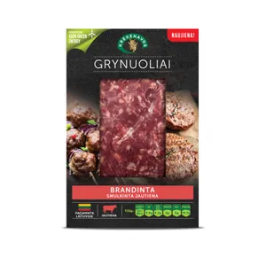 Smulkinta jautiena GRYNUOLIAI brandinta riebumas ne didesnis kaip 10%, 450 g
