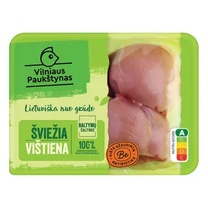 Šviežia viščiukų broilerių šlaunelių mėsa VILNIAUS PAUKŠTYNAS, 500 g