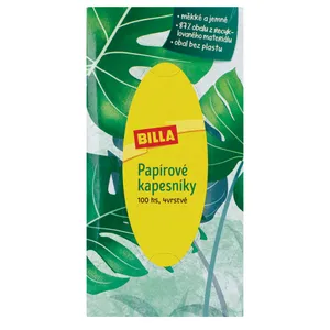 BILLA popierinės servetėlės dėž. 100 vnt/4 sl.
