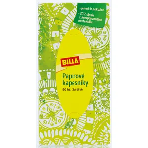 BILLA popierinės servetėlės dėž. 90 vnt/3 sl.