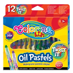 Išsukamos aliejinės kreidelės 12 spalvų COLORINO
