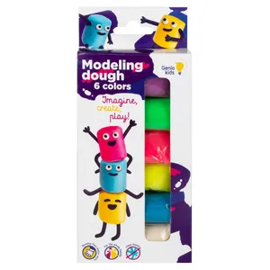 Modelinas 6 neoninės spalvos GENIO KIDS, 180 g
