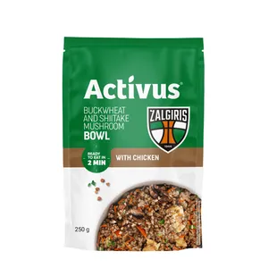 ACTIVUS & ŽALGIRIS grikiai su vištiena ir šitakių grybais, 250g
