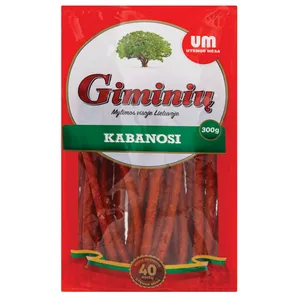 Karštai rūkytos KABANOSI lazdelės 300g