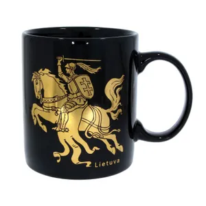 Juodas porcelianinis puodelis Lietuva