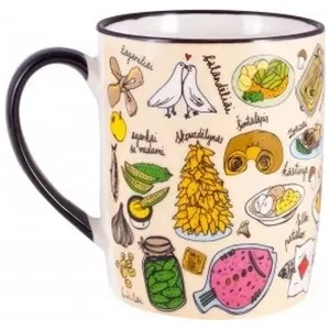 Porcelianinis puodelis Lietuviški patiekalai