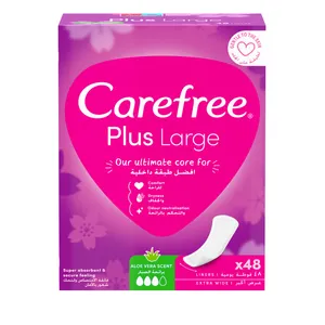 Carefree Large Aloe įklotai, 48 vnt
