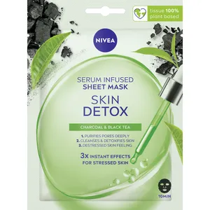 Nivea Skin Detox lakštinė veido kaukė, 27 g
