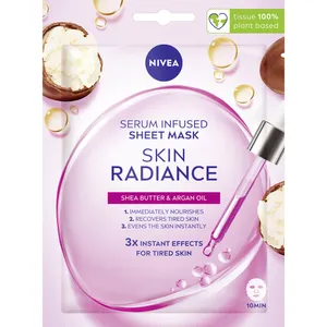 Nivea Skin Radiance lakštinė veido kaukė, 27 g