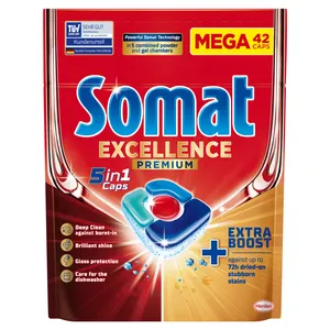 Indaplovių tabletės SOMAT Excellence Premium 5in1, 42 vnt.