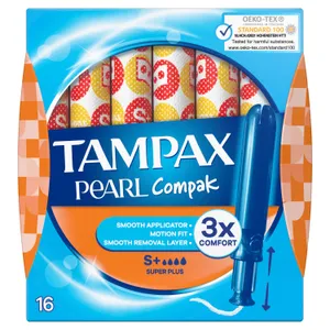 Tamponai TAMPAX Compak Pearl, Super Plus, 16 vnt.