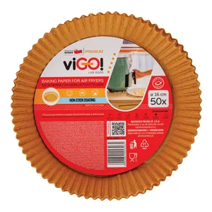 Karšto oro gruzdintuvės kepimo įdėklai VIGO! 16CM 50VNT