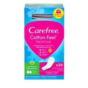 Indelyje supakuoti įklotai CAREFREE ALOE, 20 vnt