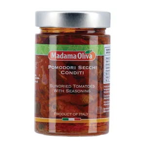 Saulėje džiovinti pomidorai saulėgrąžų aliejuje MADAMA OLIVA, 300 g 
