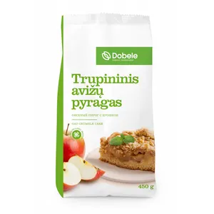 Trupininis avižų pyragas DOBELE, 450 g