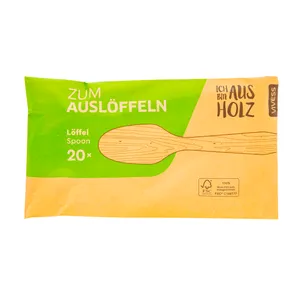 Mediniai šaukštai VIVESS, 20 vnt