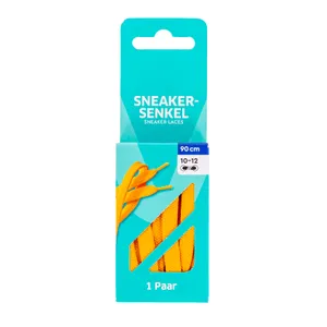 Sportbačių batraiščiai 90 cm, geltoni