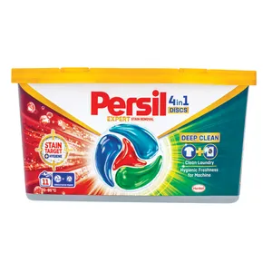 Skalbimo kapsulės PERSIL DISCS EXPERT STAIN REMOVAL, 11 skalbimų