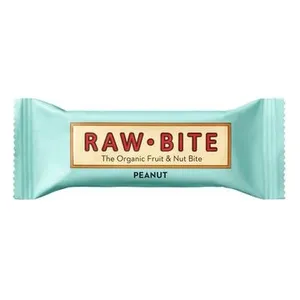 Ekologiškas batonėlis su žemės riešutais RAW BITE, 50 g
