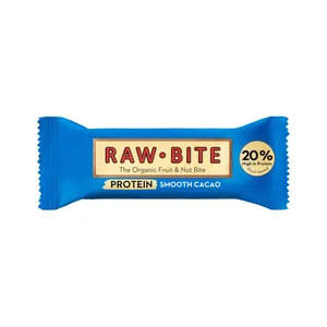 Ekologiškas baltymų batonėlis su kakava RAW BITE, 45 g